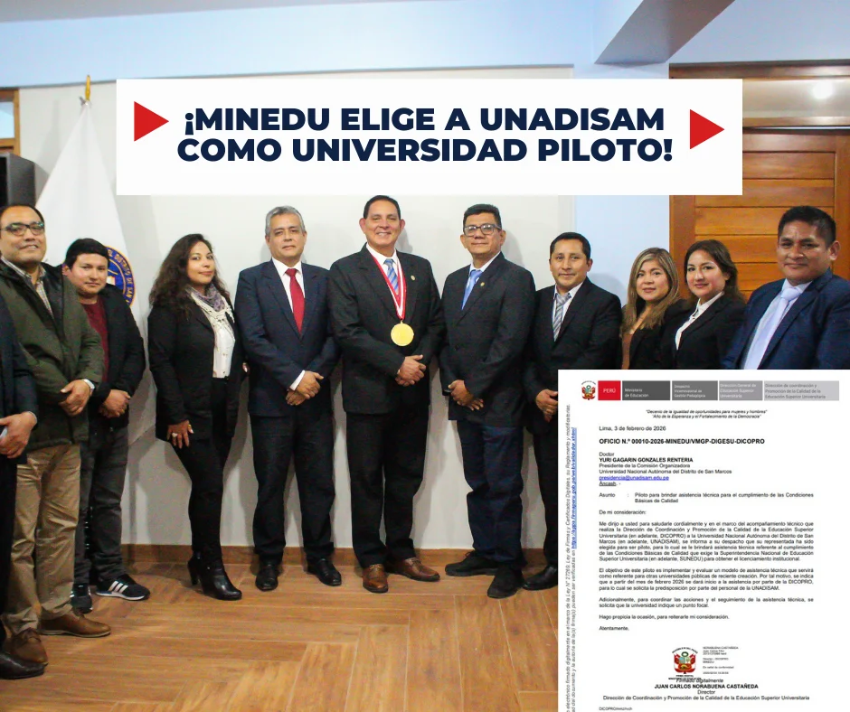 Ministerio de Educación elige a UNADISAM como universidad piloto - Nota de Prensa, Español - Universidad Nacional Autónoma…
