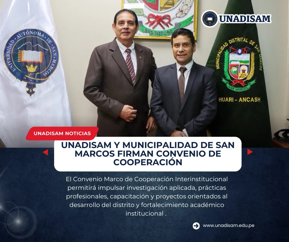 UNADISAM y Municipalidad de San Marcos firman convenio de cooperación - Nota de Prensa, Español - Universidad Nacional…