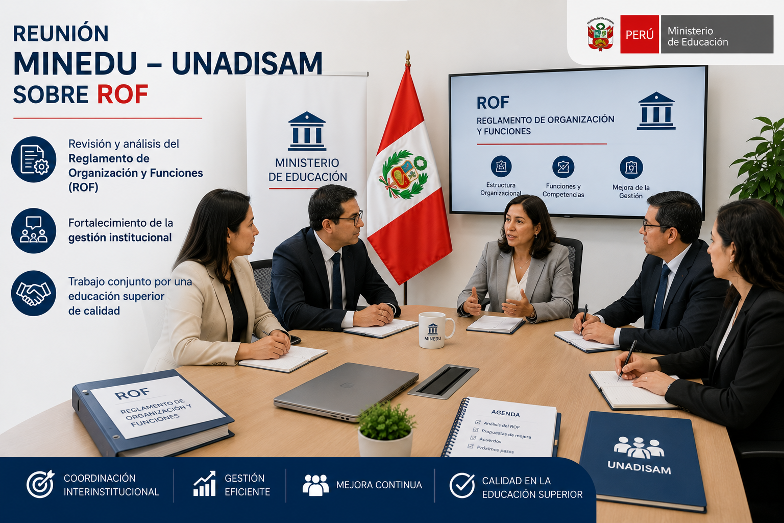 Reunión MINEDU – UNADISAM sobre ROF